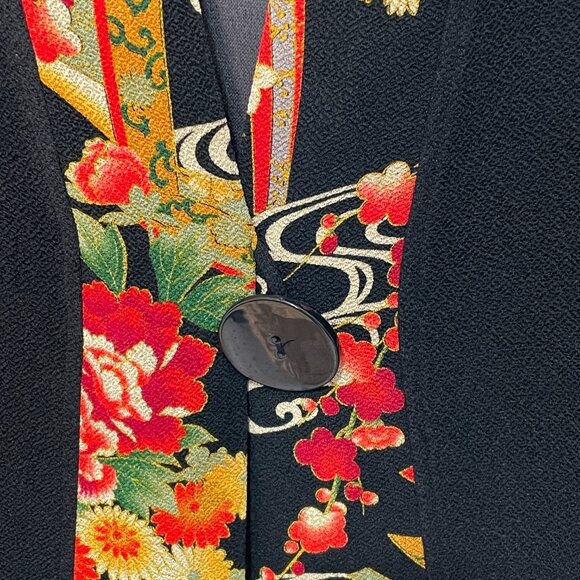 SOFT SURROUNDINGS Kimono Jacket, Black/Red/Green - XL - Picture 4 of 9